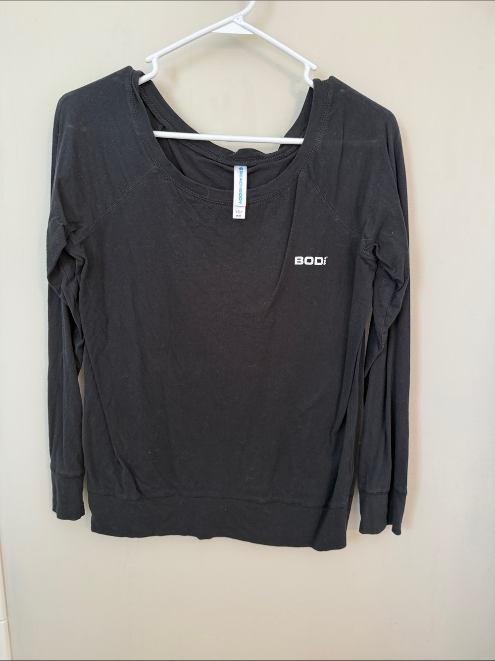 Beachbody Black Long Sleeve BODi Crew Tee